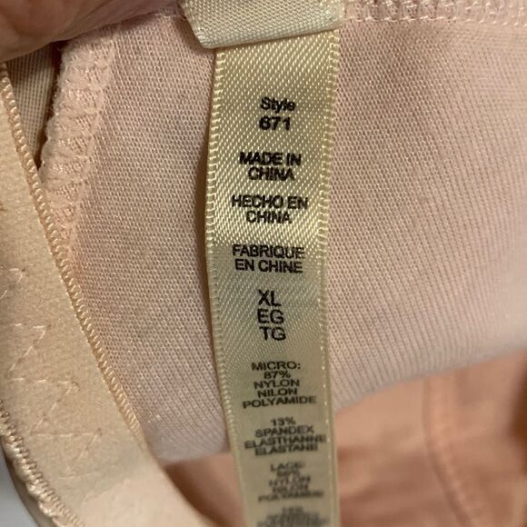 Rhonda Shear size XL pink bralette/bra style 671. EUC - Picture 4 of 9